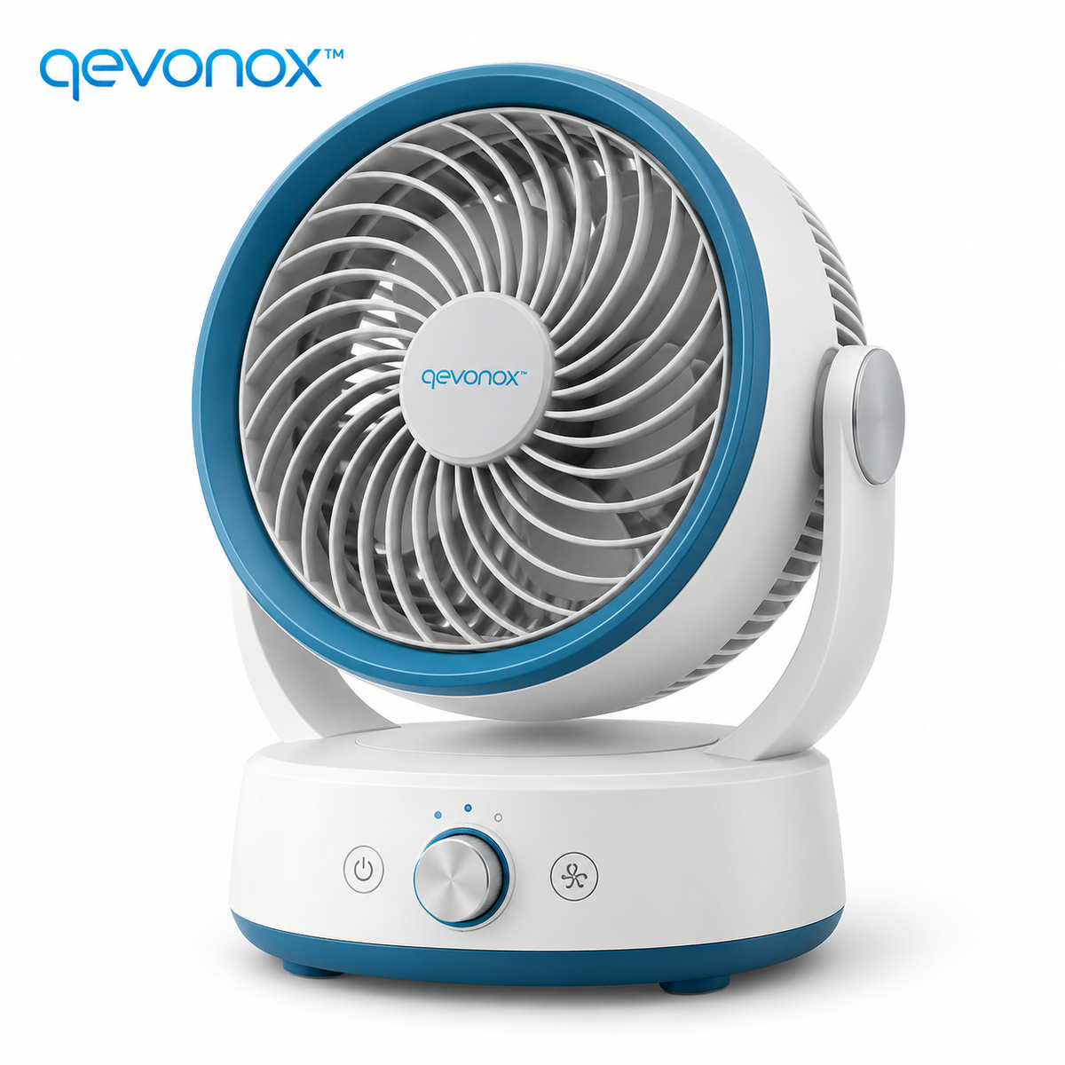 qevonox™ Desktop Air Circulation Fan with Adjustable Speed and Tilt Head
